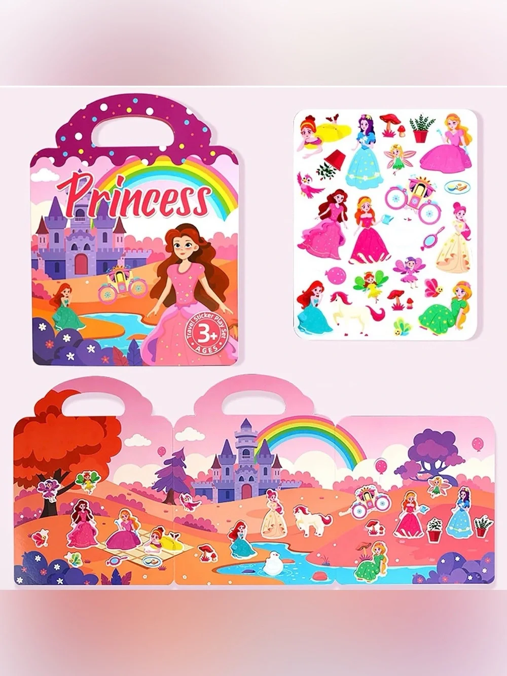 Reusable DIY Sticker Princess Book for Kids